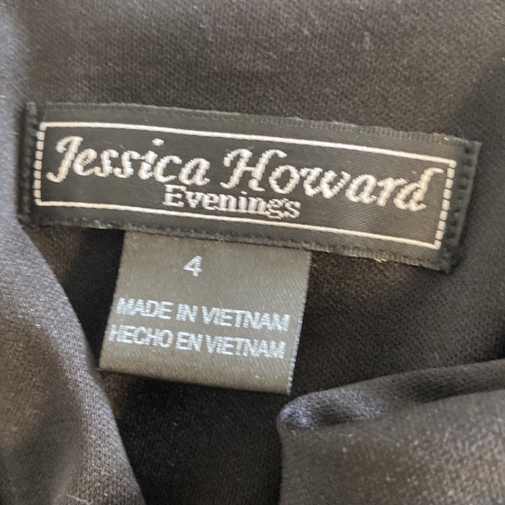 Jessica Howard Evening Maxi Formal Dress Short Sleeve Size 4 - Picture 6 of 6